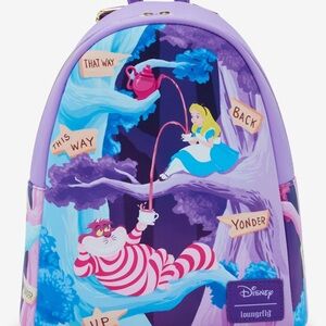 Loungefly Purple Disney Alice in Wonderland Backpack